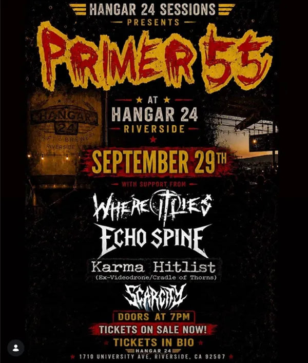 Tickets + Shirt Pack: 9/28: Echo Spine @ Hanger 24 Sessions w/ Primer 55